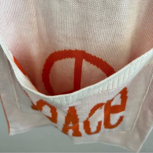 Jonathan Adler Reversible Peace Love Scarf with Hand Pockets - Picture 8 of 10